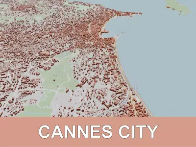 Cannes France CITY BUILDINGS Free 3D model