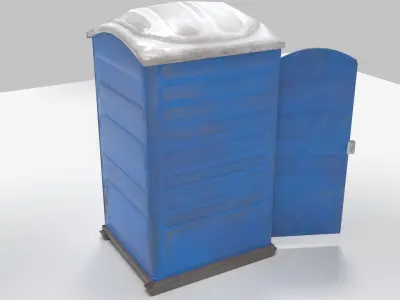 Portaloo low poly public toilet Low-poly 3D model
