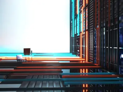 Sci-fi Spaceship interior 02 3D model