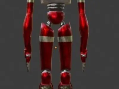 low poly robot for game Low-poly 3D model