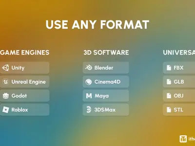 Platformer 4 Candy Low-poly 3D model