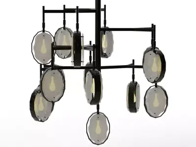 MAXIN 15 LT LARGE CHANDELIER Low-poly 3D model