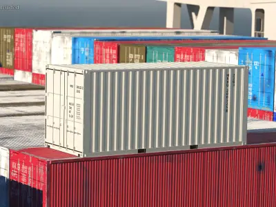  20 ft ISO Container White 