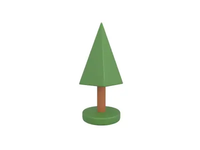 Cartoon Tree v24 002 Low-poly 3D model