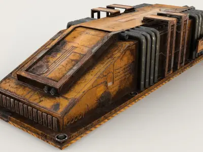 Sci-fi detail 02 Low-poly 3D model