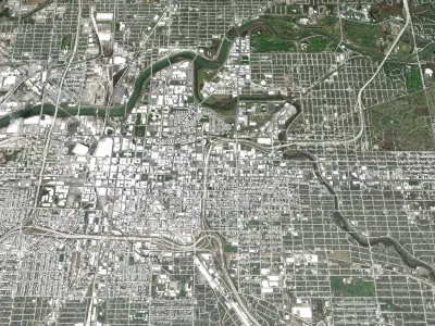 Cityscape Indianapolis USA 3D model