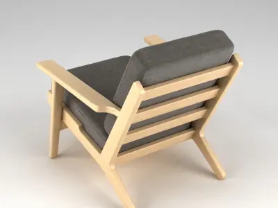 Hans J Wegner Arm Chair 3D model