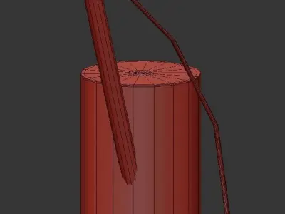 ED005 table lamp with metal base 3D model