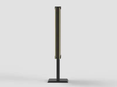  Blank bus stop billboard Mockup in empty street in city 3D model