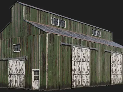 21-22-23-24 - Farm Buildings 4K PBR GameReady Low-poly 3D model