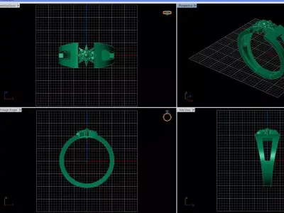 Architectural Star Ring 3D print model