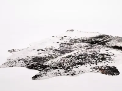 Salt and Papper Cowhide Rug 3D model