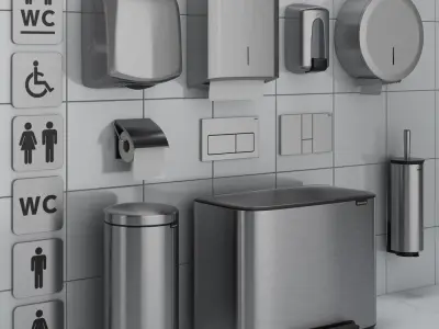 Bathroom accessories set 71 -Jofel -Brabantia -BXG  3D model