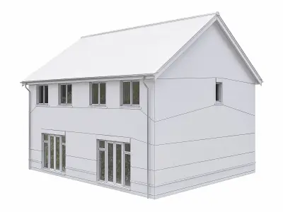 Neighborhood Houses P28 Low-poly 3D model