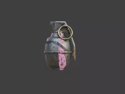 Neon Strike Grenade Low-poly 3D model