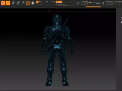 004 Fantasy Sci-Fi Male Warrior 180cm  HQ 3D Model Sim Ready Low-poly 3D model