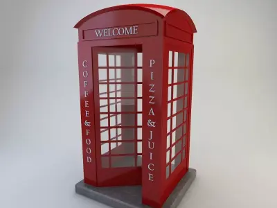 Telephone Cabin 3D model