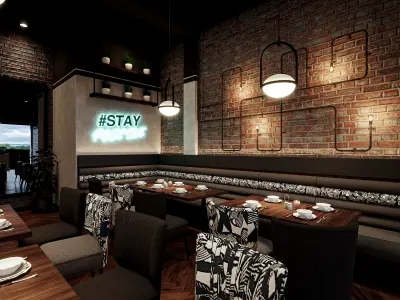 CoffeeShop 3d Interior Design 3D model