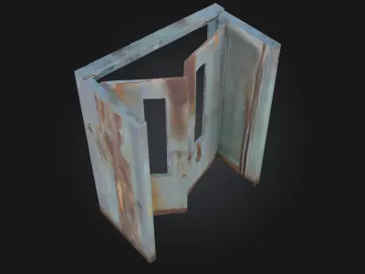 Rusty Metal Platform  Weathered Industrial Base 3D model purchase