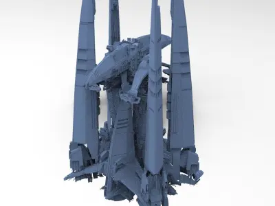 Dark Terra Former Tower 3D model