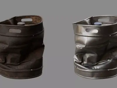 Crushed Keg 03 3D model