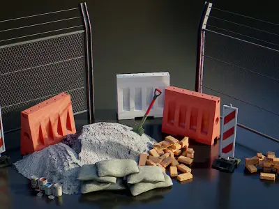 KitBash 3D Street Ultimate Low-poly 3D model