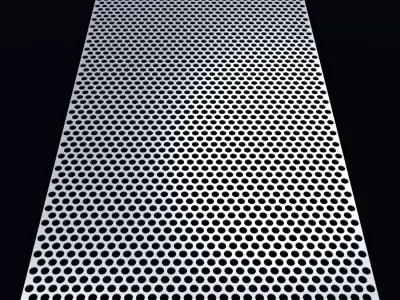 Perforated panel with 50 percent opening 25O52 3D model