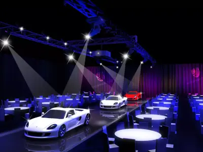 Stage party concert fashion catwalk T station  189 3D model