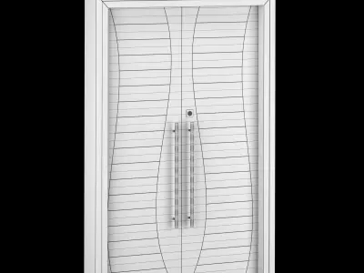 Exterior Large Doors 3D model 2