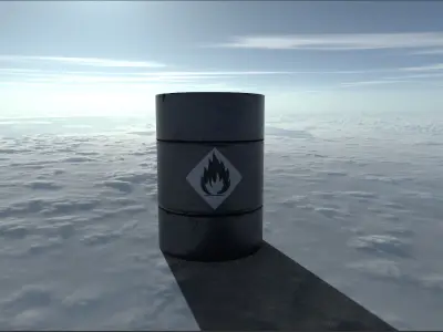 OIL BARREL Low-poly 3D model 29
