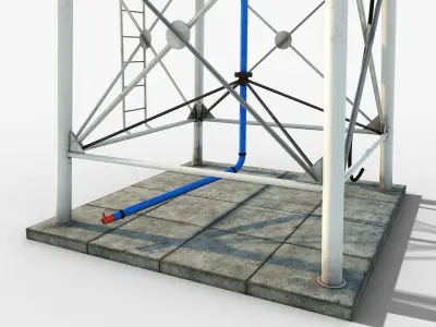 Tower Water Tank 3D model