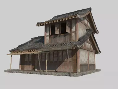 Asian Ancient Architecture Store 3D model