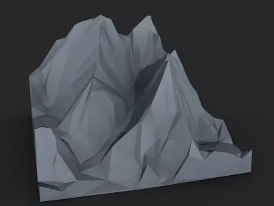 Low Poly Mountain 3D print model