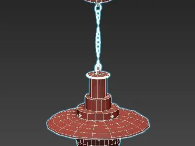 fisherman-a5540sp-1ab industrial pendant light with clear gla... 3D model