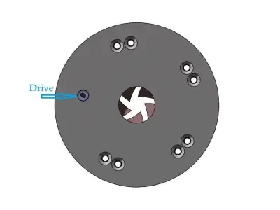 3D Printable Mechanical Iris-3DP5BLROD10A Free 3D print model