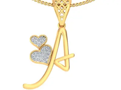 26 Alphabets letter Pendant Collection 3dm stl printable  3D print model