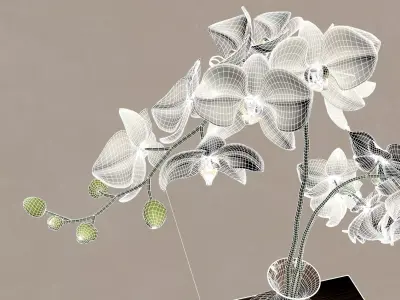 Flower vase 3D model 6