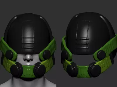 helmet high poly sculpt 3d printable  3D model 171