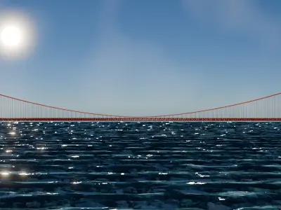 Golden Gate Bridge 3D model