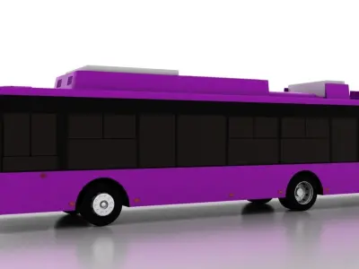 Trolleybus Bogdan T90117 Low Low-poly 3D model