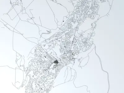 Yakutsk Road Network and Streets 3D model