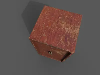 Set Old Modern Furniture 3D Model Terror Low-poly 3D model