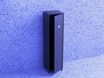 Mid-Poly Locker Free 3D model