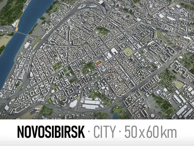 Novosibirsk  Low-poly 3D model