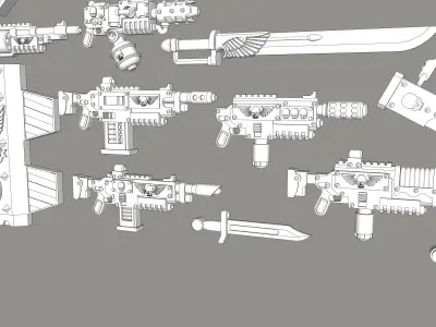 Far Future Imperialist weapons kit V2 3D print model