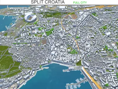 Split Croatia Low-poly 3D model