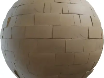 Hand Pressed Clay Shingle Roof PBR Texture Texture