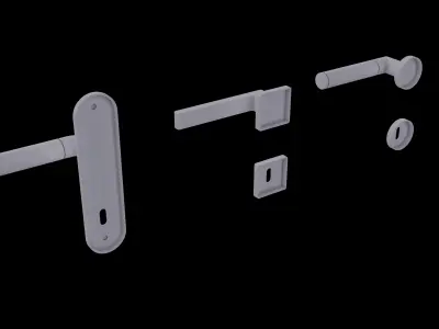 Door handles set Free 3D model