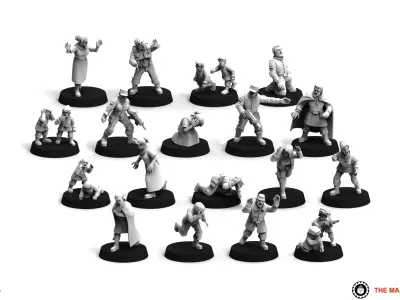 Universal Guard - Civilians Pack 1 3D print model