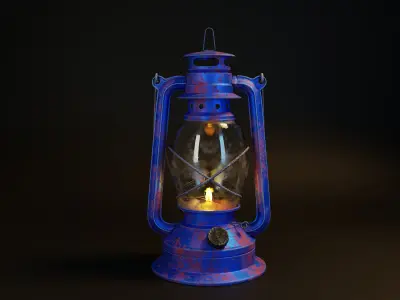 Village vintage  Fire Lamp 3D model